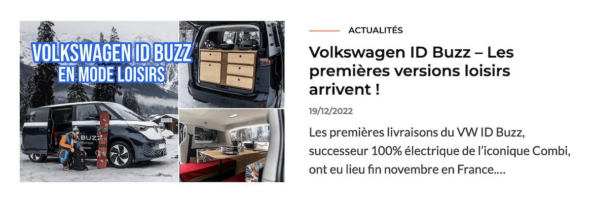 Volkswagen ID Buzz - Les premières versions loisirs arrivent !