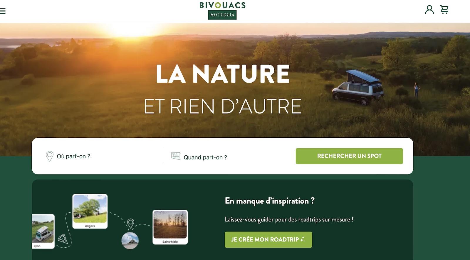 Stationnement camping-car en pleine nature 