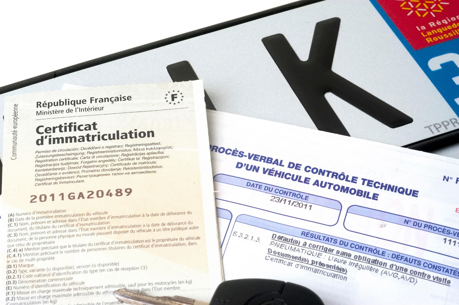 certificat d'immatriculation